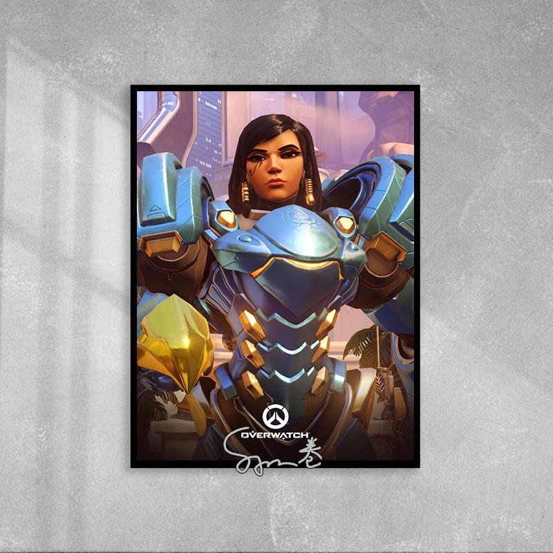 Overwatch Game Character Poster Canvas Printing Overwatch 3D Characters Wall Art Picture Video Game Wall Decor for Gaming Room