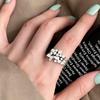 Trendy Minimalist Korean Vintage Stacking Rings for Women - Influencer-Approved Light Luxury Style.