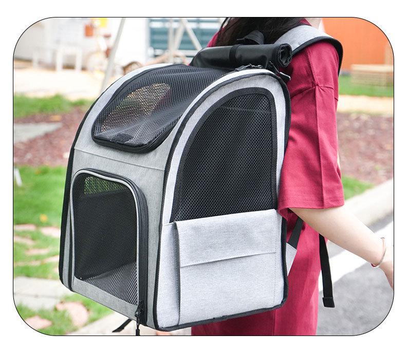 Portable Breathable Foldable Pet Trolley Bag for Cats and Dogs