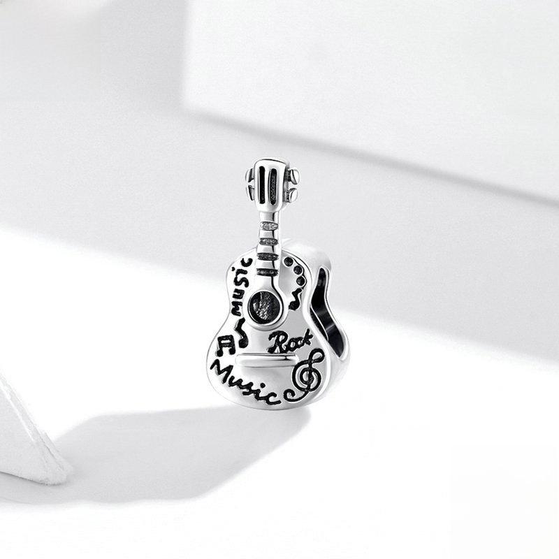 Sølvnote DIY Gitararmbånd: 925 Sølv Perle-anheng, Mote smykker SCC1708