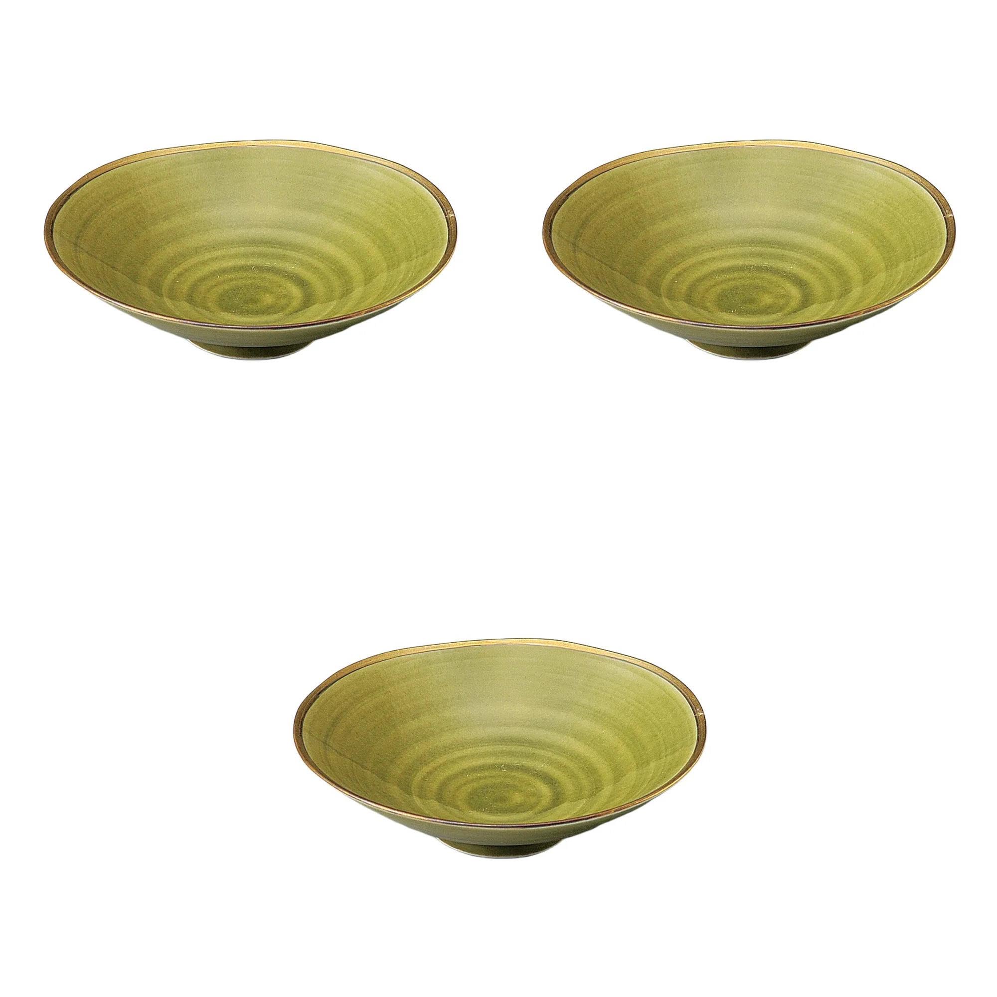

Set of 3 Small Bowls x Arita Ware Bowls by Setomonohonpo Four-Glazed Gold-Green [15.5 4.5cm] Medium-sized