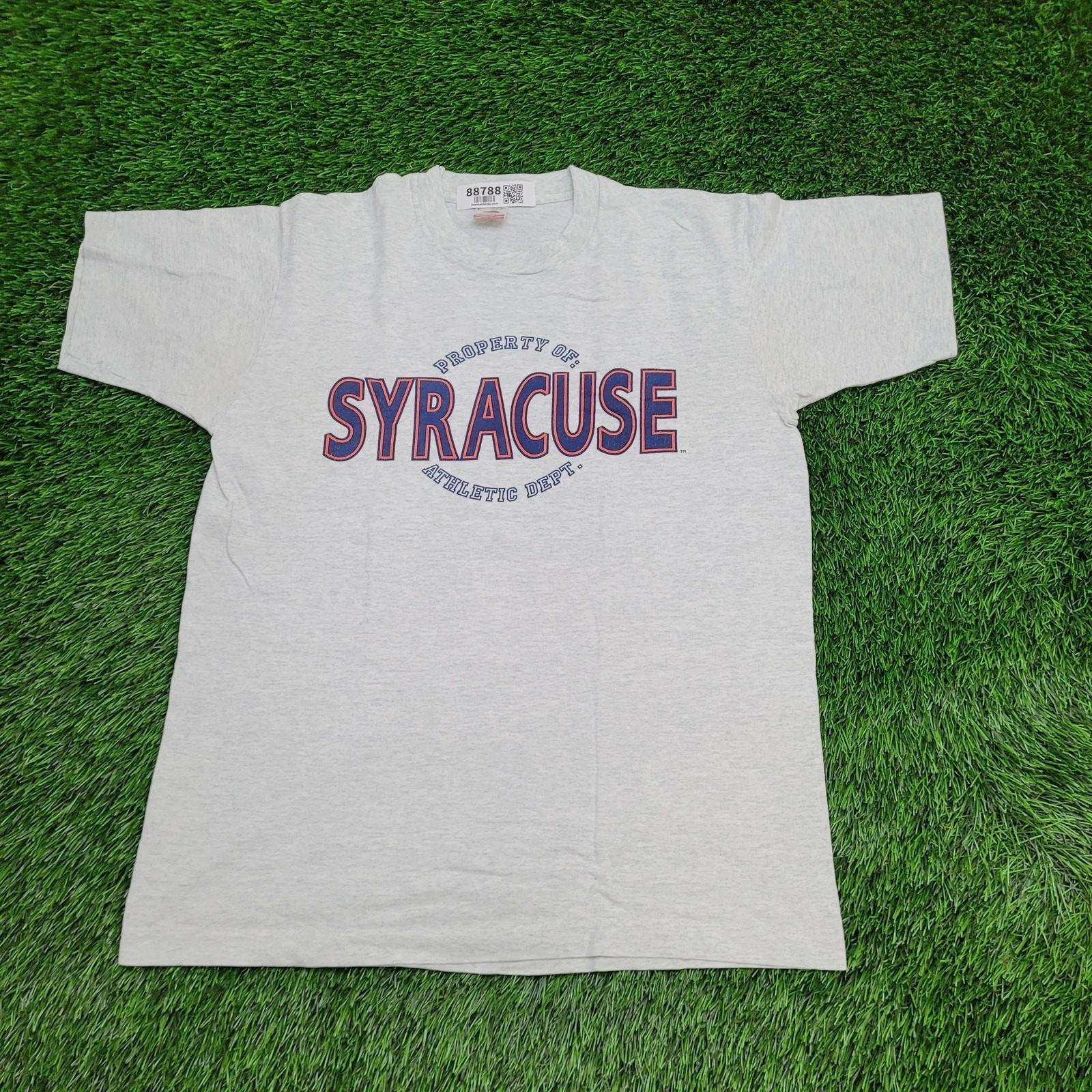 

Vintage 90s Syracuse University Shirt M/L 21x27 Gray USA S