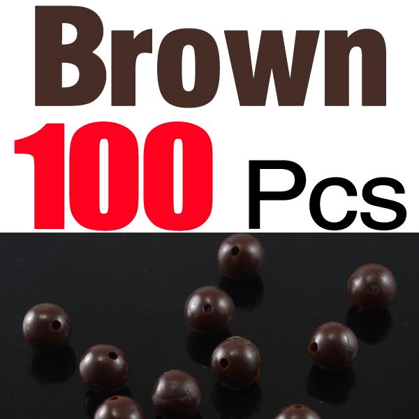 MNFT Free Shipping 100pcs 7mm Brown Black Green Carp Fishing Rubber Beads Terminal End Tackle Accessories Wholesale