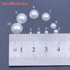 500 Pieces Pure White 2-10mm Flatback Semi-Round Pearl Beads for DIY & Crafts