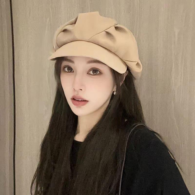 Autumn Winter Felt Beret Hats Women  French Painter Hat Girls Trendy Solid Color Berets Ladies Multicolored Flat Cap