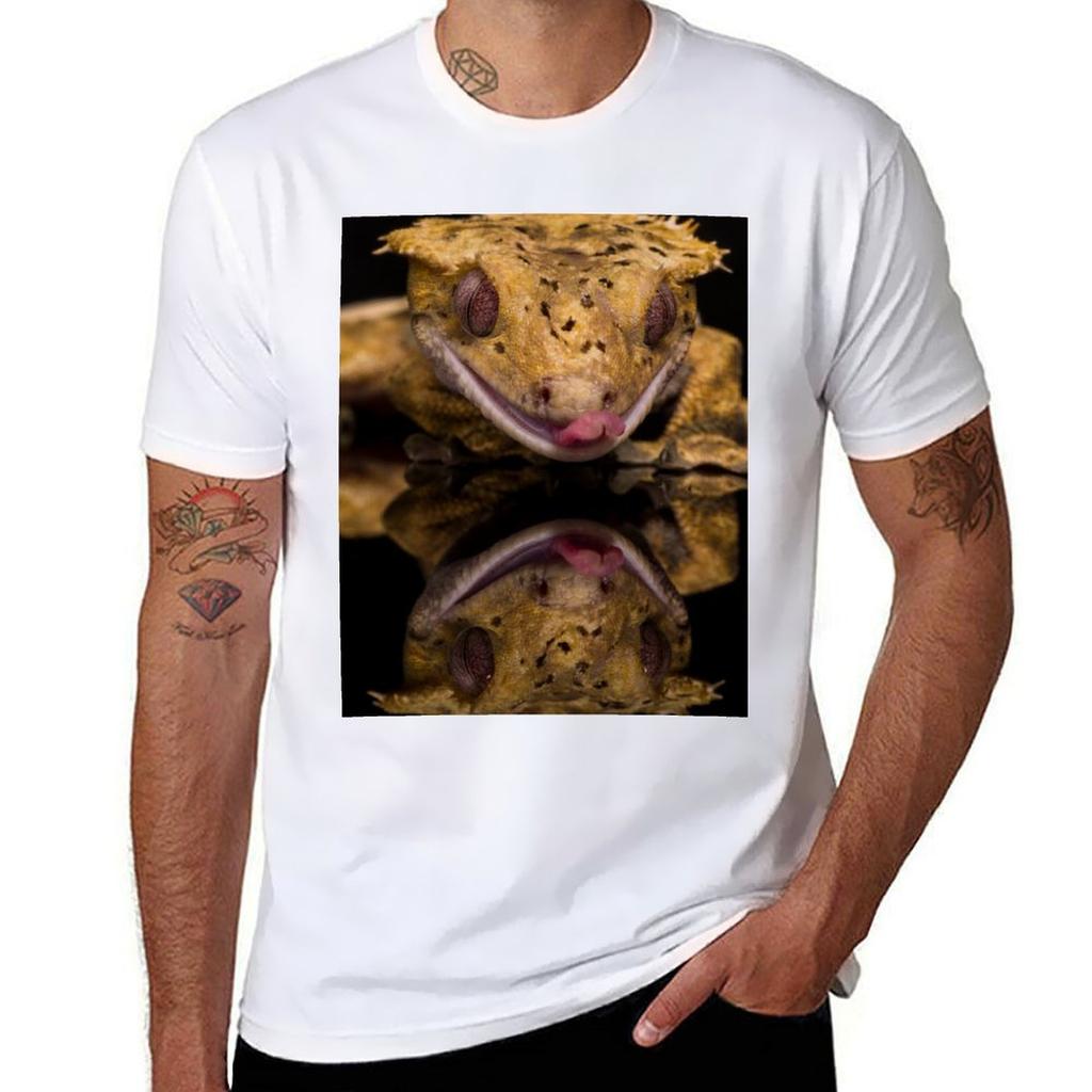 New Caledonian Crested Gecko TShirt Daily Work Short Sleeve Top