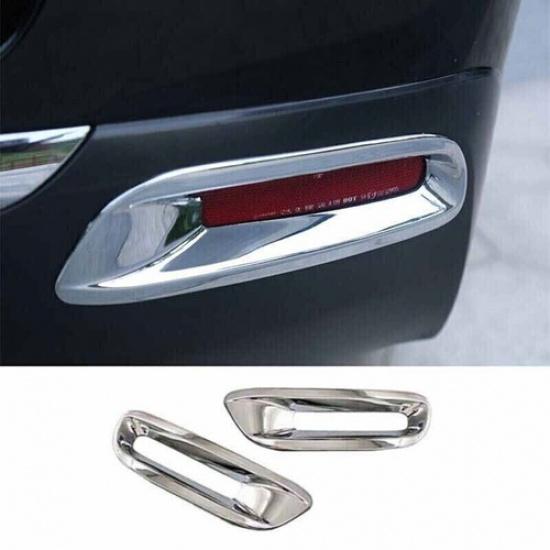 For Toyota Highlander 2009-2014 Chrome ABS Rear Fog Light Lamp Cover Trim 2pcs