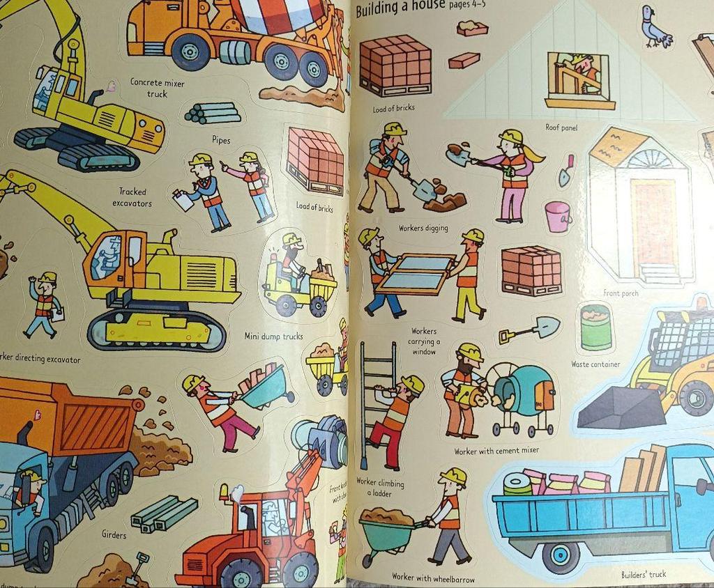 [USED] Usborne Stickerbook Set of 4 for Boys