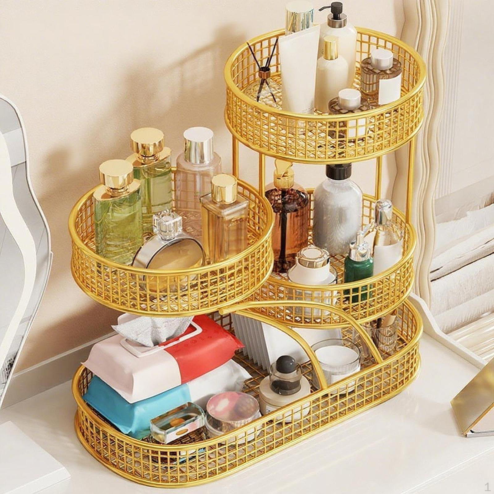 

Органайзер для хранения на столешнице в ванной комнате Полка Столешница Фруктовая корзина