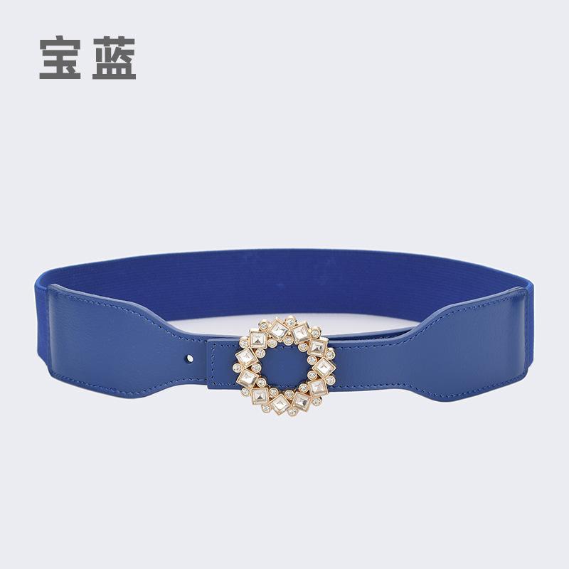 Rhinestone Belt Loose Tight Belt Women'S Elastic Elastic Wide Narrow Waist Seal Women'S Dress Thin Belt Skirt