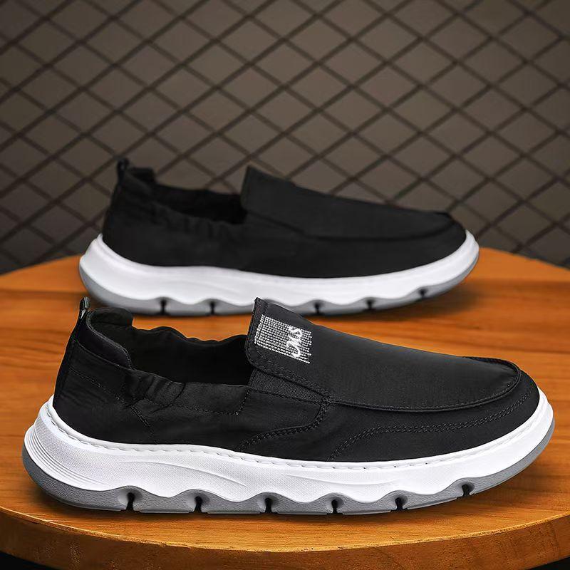 

Мужские парусиновые туфли лето новые ленивые спортивные и повседневные кеды на платформе старые пекинские тканевые туфли 44