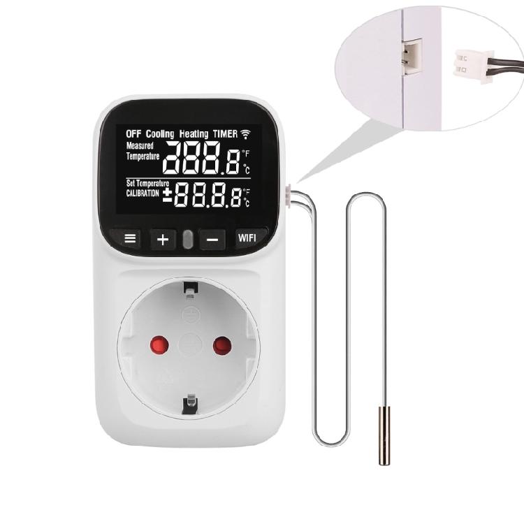 Heating Cooling Thermostat With Timer Switches Digital Temperature Controllers Socket Plugs in Thermostat Outlet