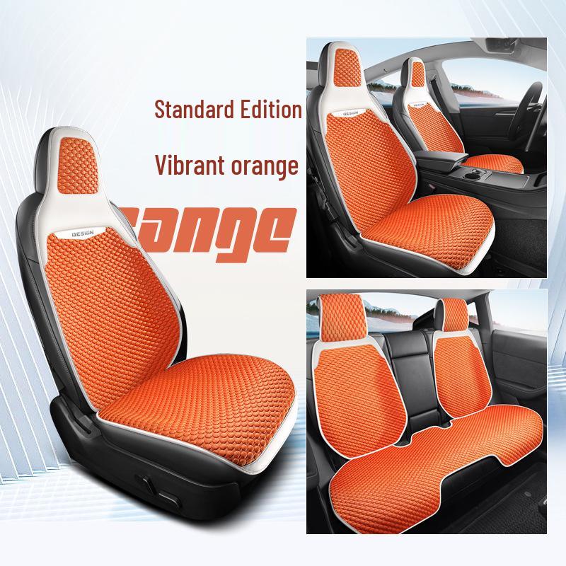 Universal Four-Season Car Seat Cushion: New Energy One-Piece Saddle Cover with Half-Wrap Design