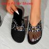 Flat Canvas Slide Sandals With Metal Accents For Adult Casual Summer Wear