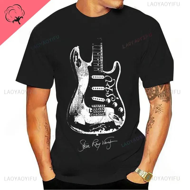 Man Woman Tee Stevie Ray Vaughan Guitar Blues Rock Legend SRV Unisex O-neck Fashion Graphic T Shirts Men Streetwear Clothing