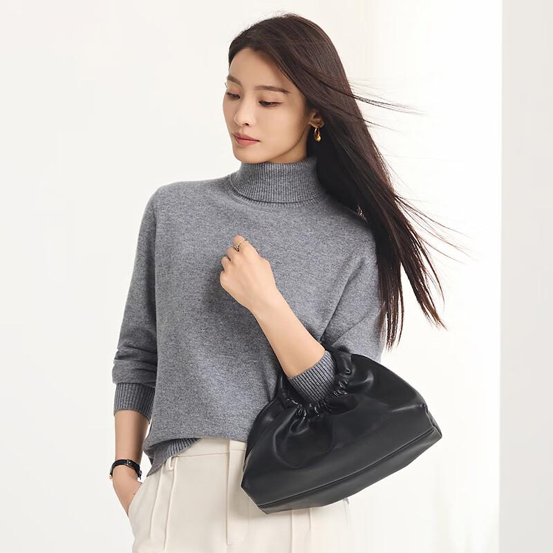 FAPAI 100% Merino Wool Women's Turtleneck Sweater