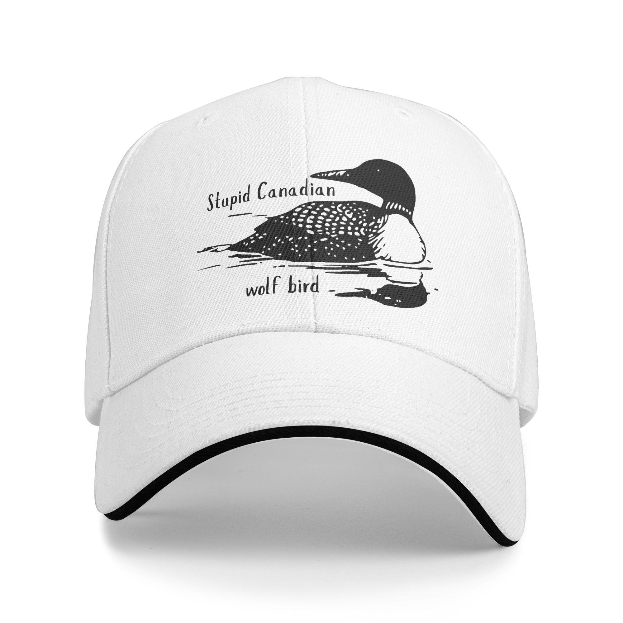 Глупая канадская волчья птица Абсурдное животное Мем Бейсболка Мужская Женская Индивидуальный логотип Тракер Летний козырек Кепка Snapback One Size