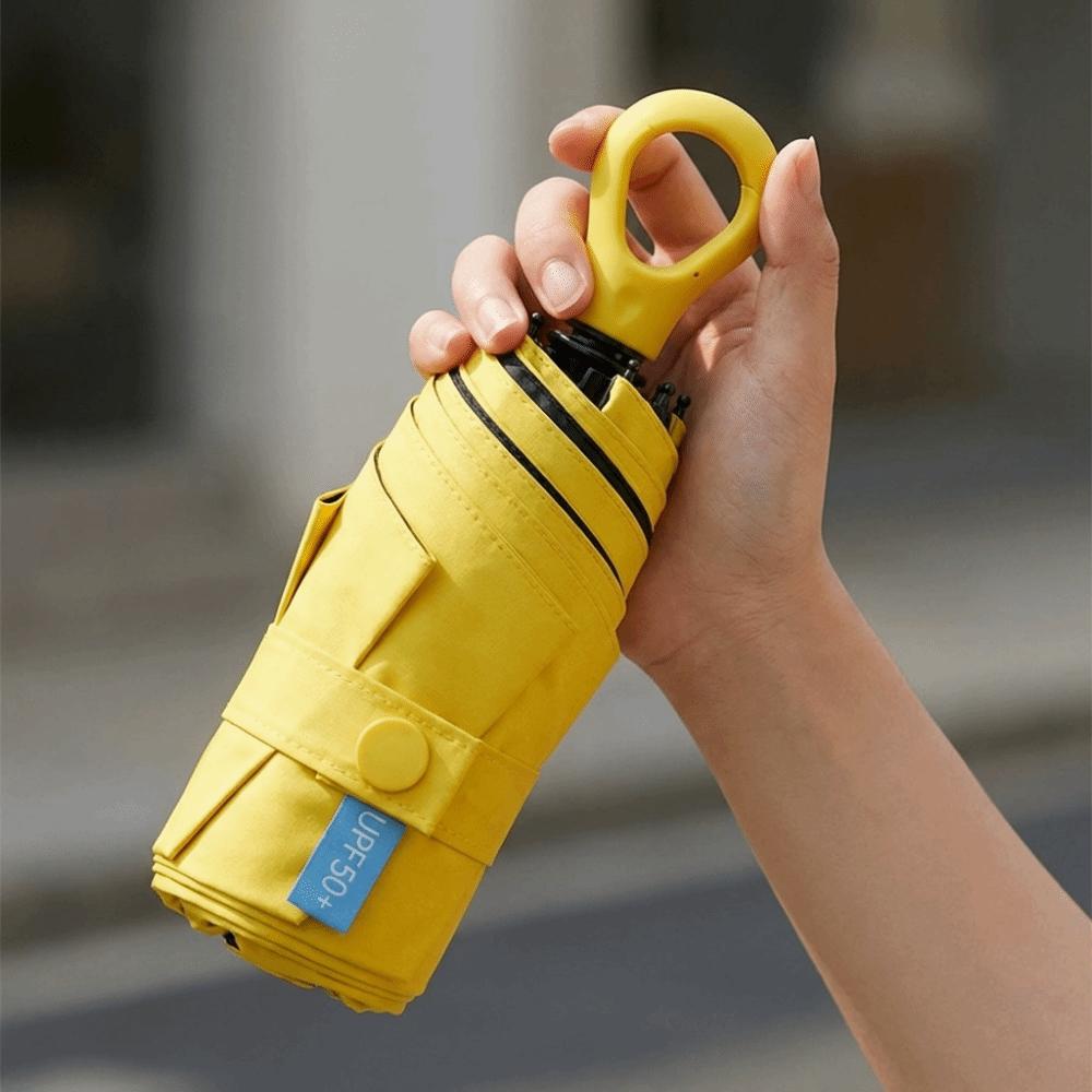 Faltbarer Mini-Sonnenschirm Winddicht Doppelt nutzbar Sonnenschutz Handbetrieben Sonnenschirm Outdoor