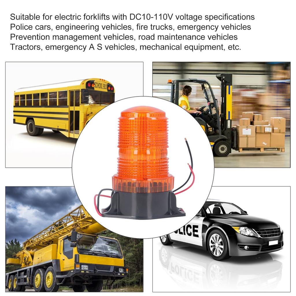 LED Forklift Strobe Light Warning Emergency Flashing Beacon IP65 Waterproof 10‑110V