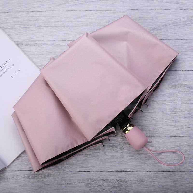 

Зонт-автомат тройного сложения с черным клеем - Двухместный солнце- и дождезащитный козырек 55cm 8 Ribs