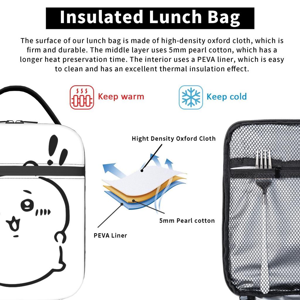 Maries Cat Thermal Lunch Box Lightweight  Meal Container Cooler Carrier Tote Lunch Box School  Journey Food Handbags
