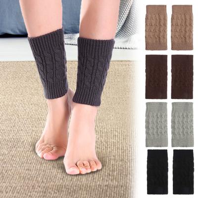 Women Thermal Knitted Crochet Leg Warmer Wool Boot Cuffs Twist Stretch Boots Sock Winter Foot Cover