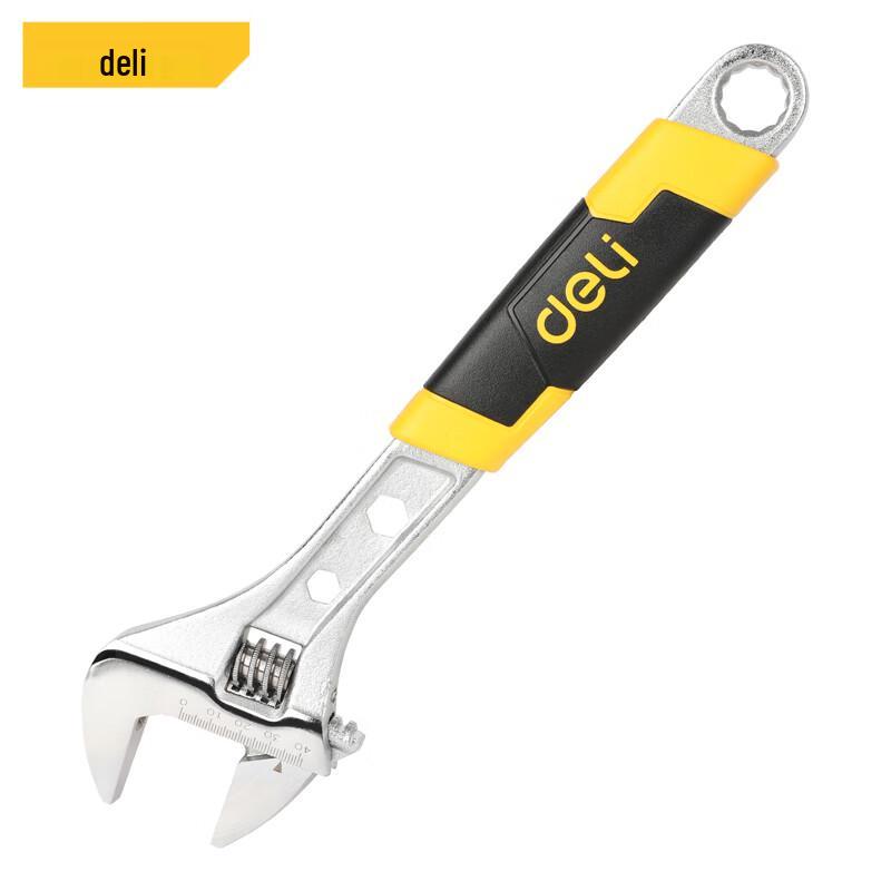 Deli Rubber Handle Adjustable Wrench