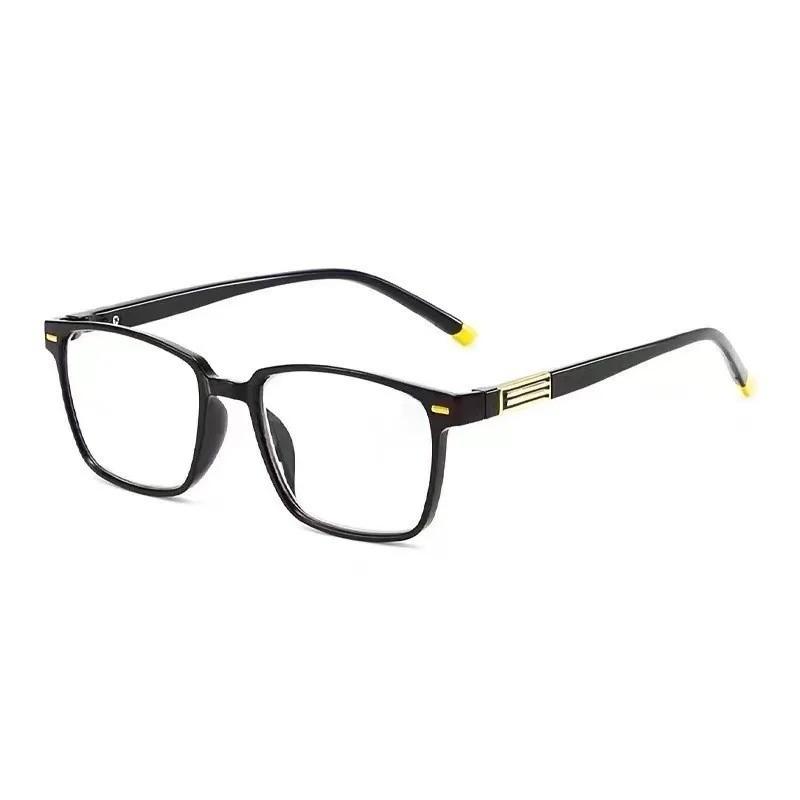 2pcs Ultra Light Simple Square Frame Anti Blue Light Reading Glasses +100°~400°