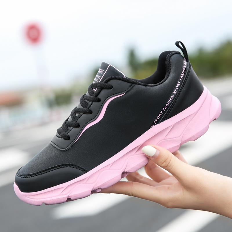Womens Casual Shoes  New Design PU Leather Sneakers for Women Lightweight Trendy Trainers for Woman Fashion Running Shoes