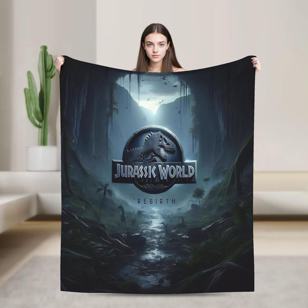 Dinosaur World Blanket Quality Super Warm Jurassics Park Throw Blanket Winter Girls Boys Living Room Fashion Bedspread