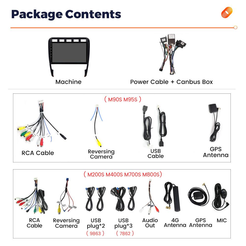 NaviFly Android Auto Stereo Carplay for Porsche Cayenne 1 2002-2010 5G WIFI Car Radio Head Unit Multimedia System 9" HD Screen