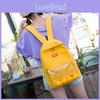 Durable Canvas Womens Backpack With Fun Duck Toy And Transparent School Bag Design
