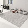 Light Gray White Striped Large Rug Non Slip Machine Washable Living Room Sofa Coffee Table Area Rug Home Decor