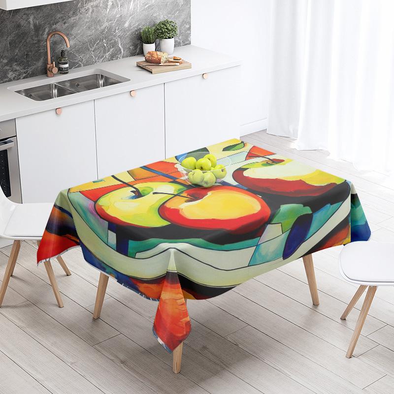 Tischdecke mit Lebensmittelmotiv, wasserdicht und ölabweisend, nordischer Stil, Küchentischdecke, moderne Heimdekoration