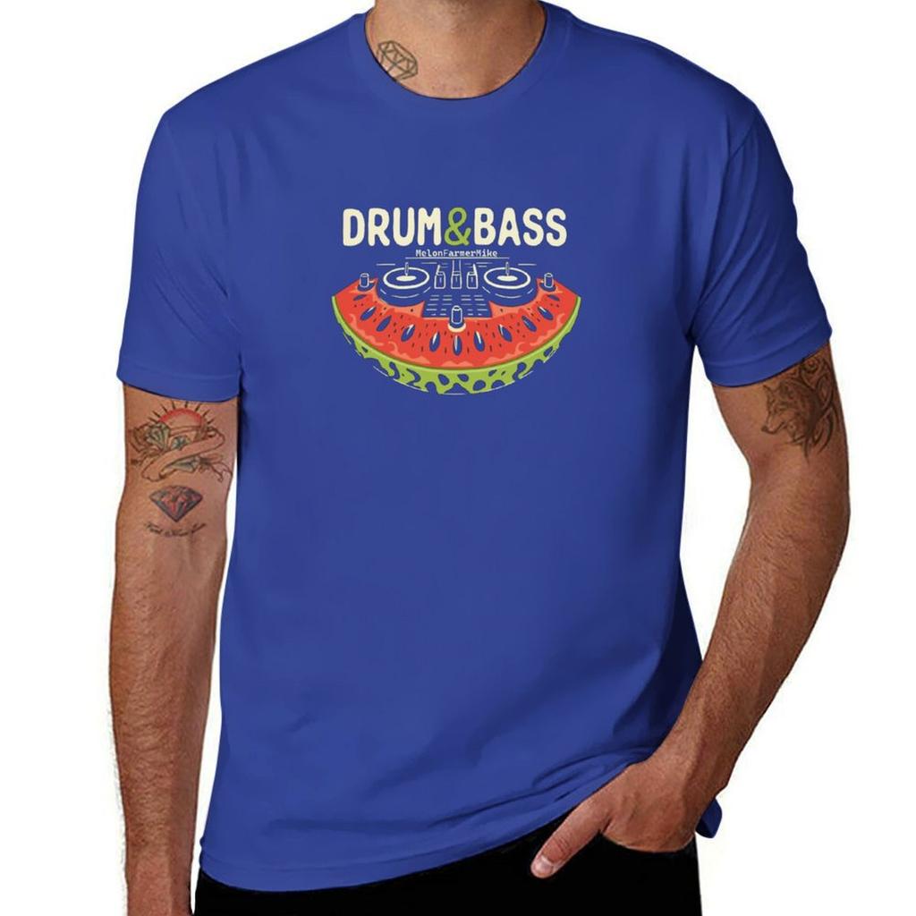 Drum & Bass Watermelon Console T-Shirt anime plain blanks mens t shirt