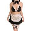 Sexy lingerie women's perspective uniform cosplay open three-point maid suit sexy charm