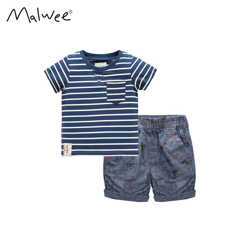 Summer New Children s Short Sleeved Set, Consisting of Two Pieces of Short Sleeved Shorts for Boys 100cm