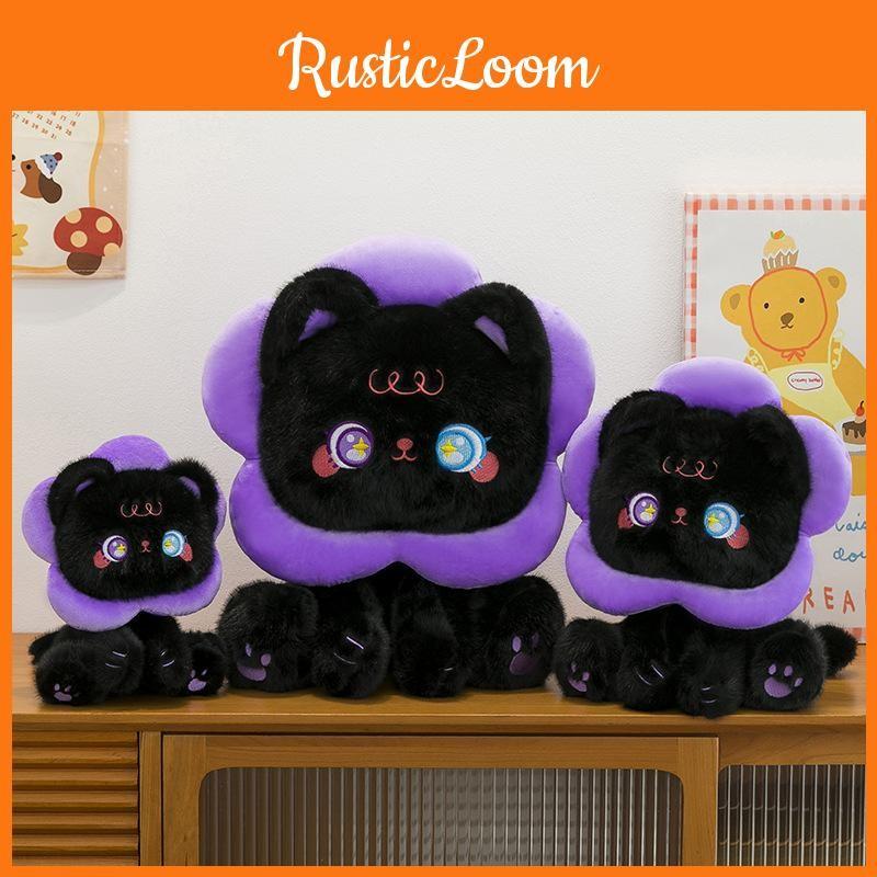 Cat Sunflower Plushie Animal Doll With Pp Cotton Filling For Kids Decor Room