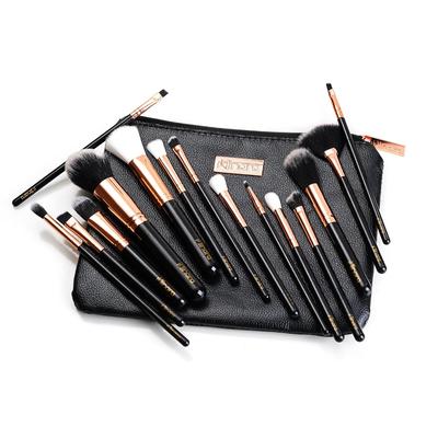 Makeup Brush Set Of 15 With Easy To Carry Pouch (Black) |