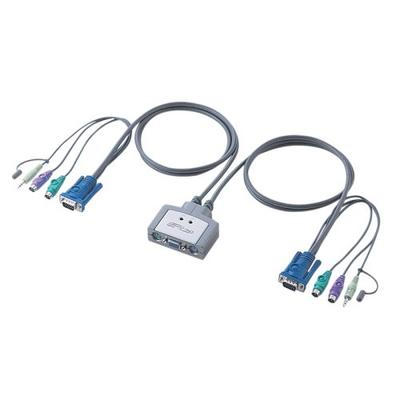 SANWA SUPPLY SW-KVM2CPA Conmutador de CPU Automático con Audio (2:1)
