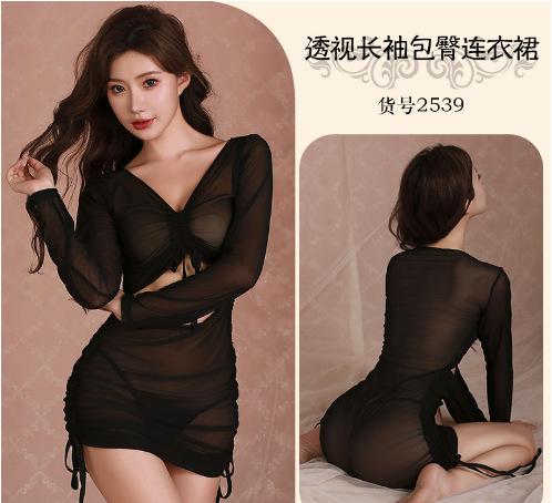 Sexy lingerie transparent pajamas couple uniform seduction teasing emotional supplies passion suit perspective suit
