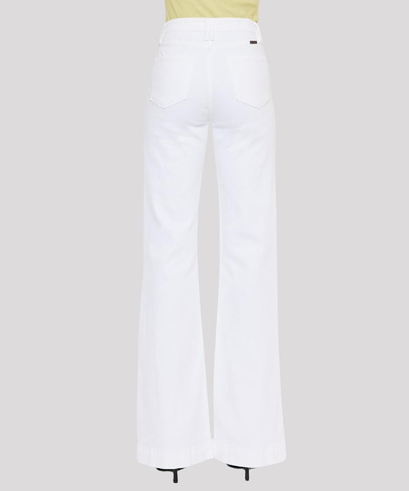 KANCAN High-Waisted Wide Flared Pilot White