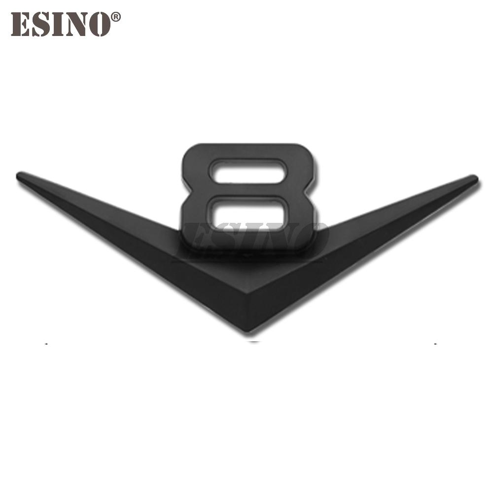 3D V6 V8 Pattern Car Metal Alloy Trunk Fender Adhensive Badge Body Tailgate Displaceme Emblem For Volkswagen Touareg Phaeton
