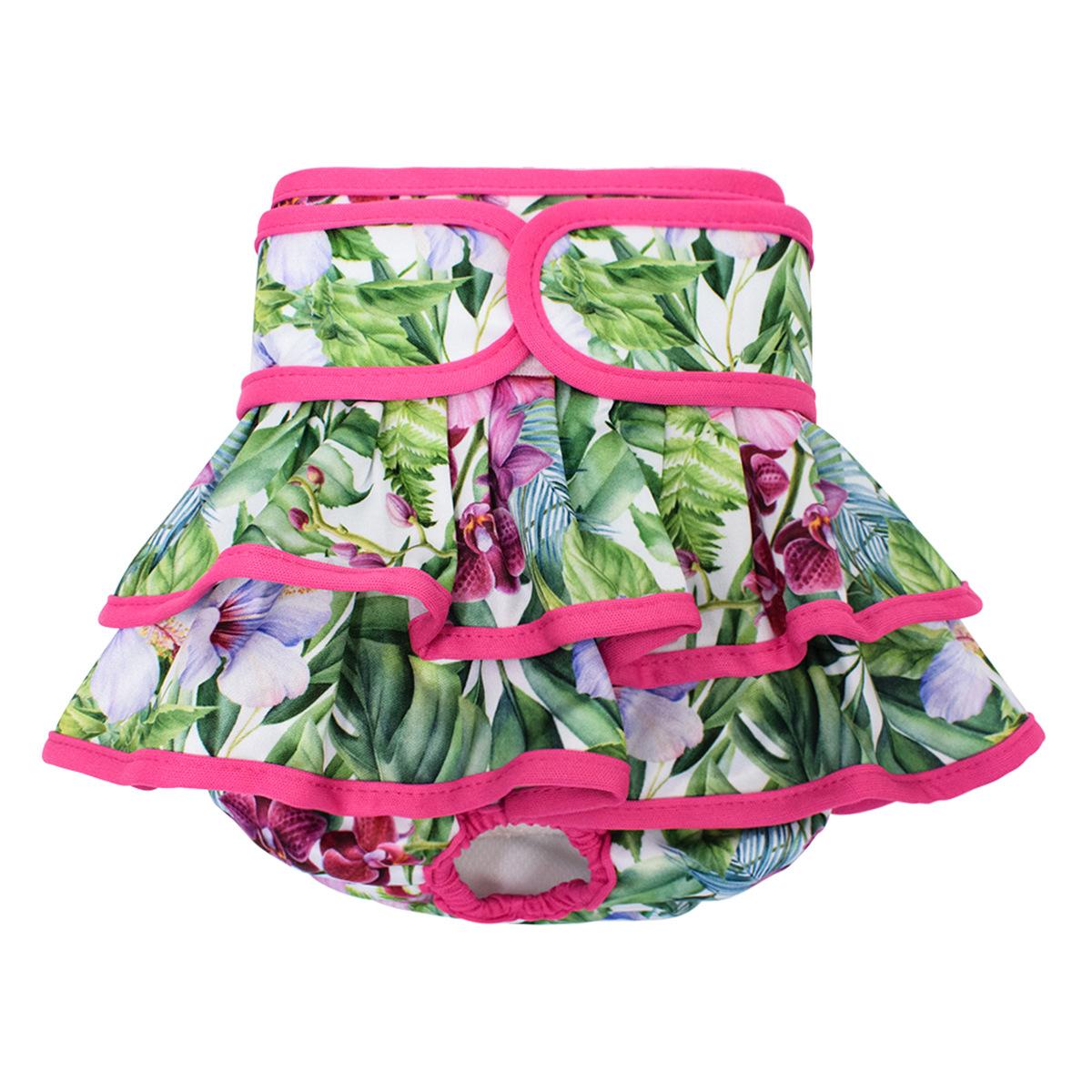 

Cute Female Dog Diaper Dress Highly Absorbent Diapers for Dogs Leak Proof Physiological Pants Washable Diapers Dog Accessories L