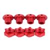 17mm Wheel Hex Hubs Adapter Nut Anti Dust Cover for HSP HOBAO TEAM C 1 8 RC Car (Red)