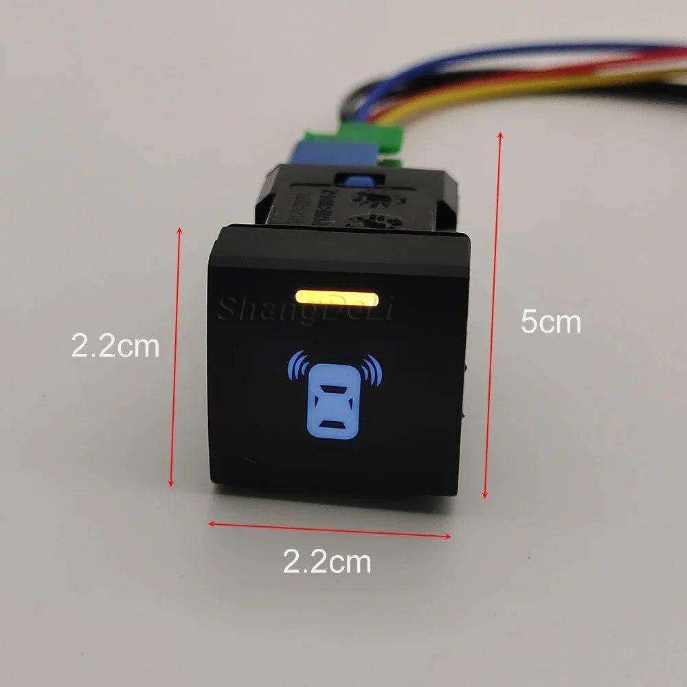 Car LED Light Radar Steering Wheel Heating Rearview Mirror Control Switch Button For Toyota Camry Corolla 2018 Rav4