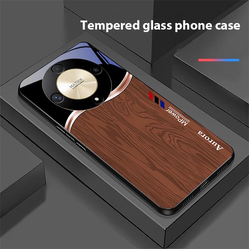 Advanced Wood Grain For Honor Magic 6 50 70 90 Lite X7b 200 Pro Nova 10 Nova 5T X6 P30 Pura 70 Ultra Tempered Glass Phone Case
