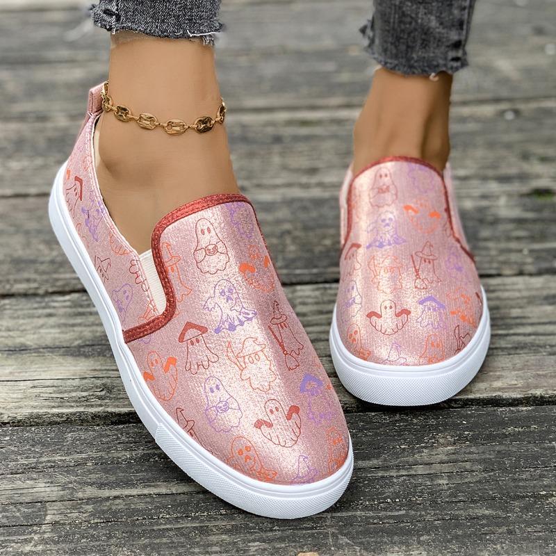 Fashion Trendy and Minimalist Single Shoes 2024 Spring and Autumn New Lazy Flat Halloween One Foot Casual Women's Shoes Zapatos De Mujer