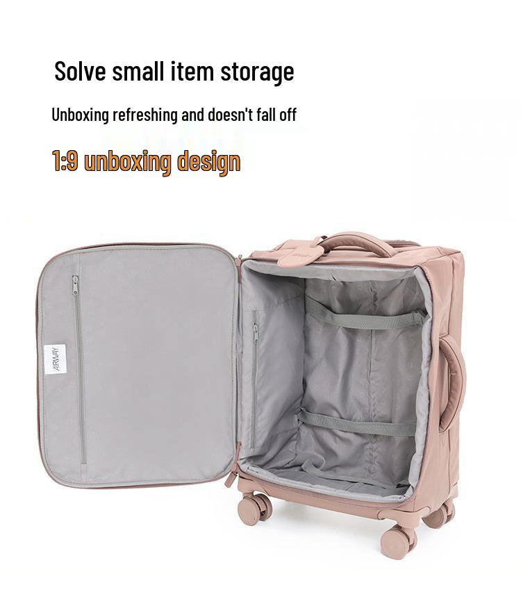 20-inch Ultralight Waterproof Oxford Suitcase with Universal Wheels (2.1KG), Expandable To 24-inch