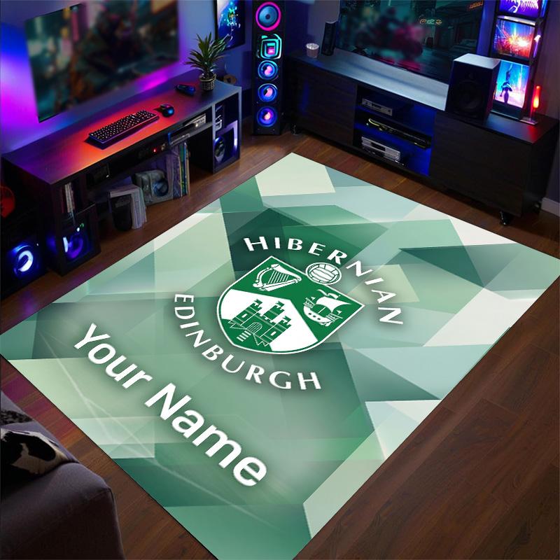 Crystal Velvet Rug Hibernian FC Print Custom Name Text Floor Mat Home Decor